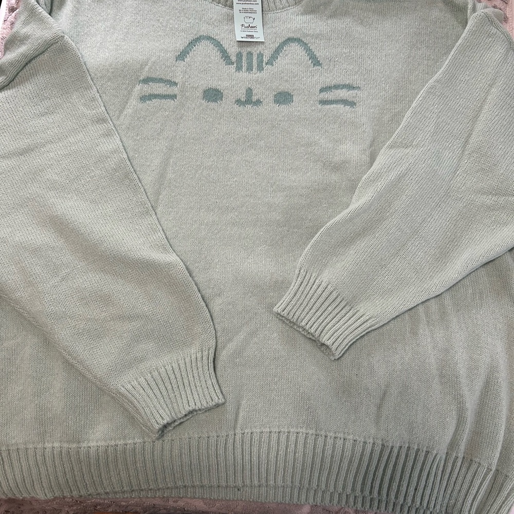 Pusheen Women's Mint Green Pusheen Oversized Sweater NWT 3XL